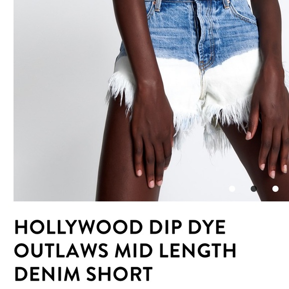 🆕 One teaspoon Hollywood Dip dye denim shorts size 26 - Picture 5 of 6